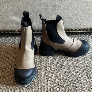 Ganni rain boots, never worn